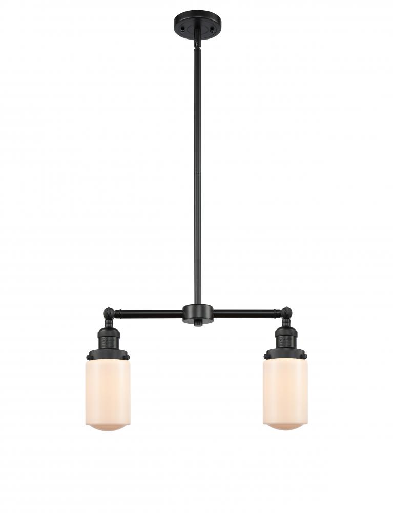 Dover - 2 Light - 21 inch - Matte Black - Stem Hung - Island Light