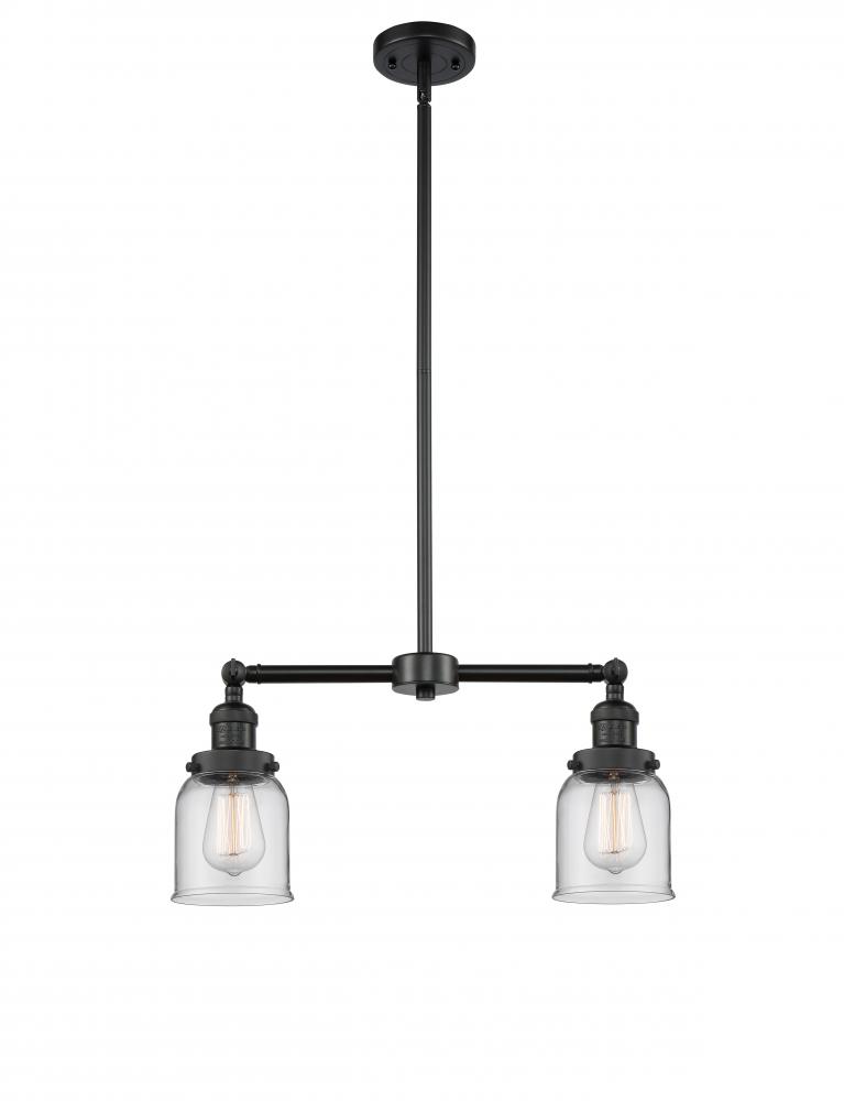 Bell - 2 Light - 21 inch - Matte Black - Stem Hung - Adjustable Island Light