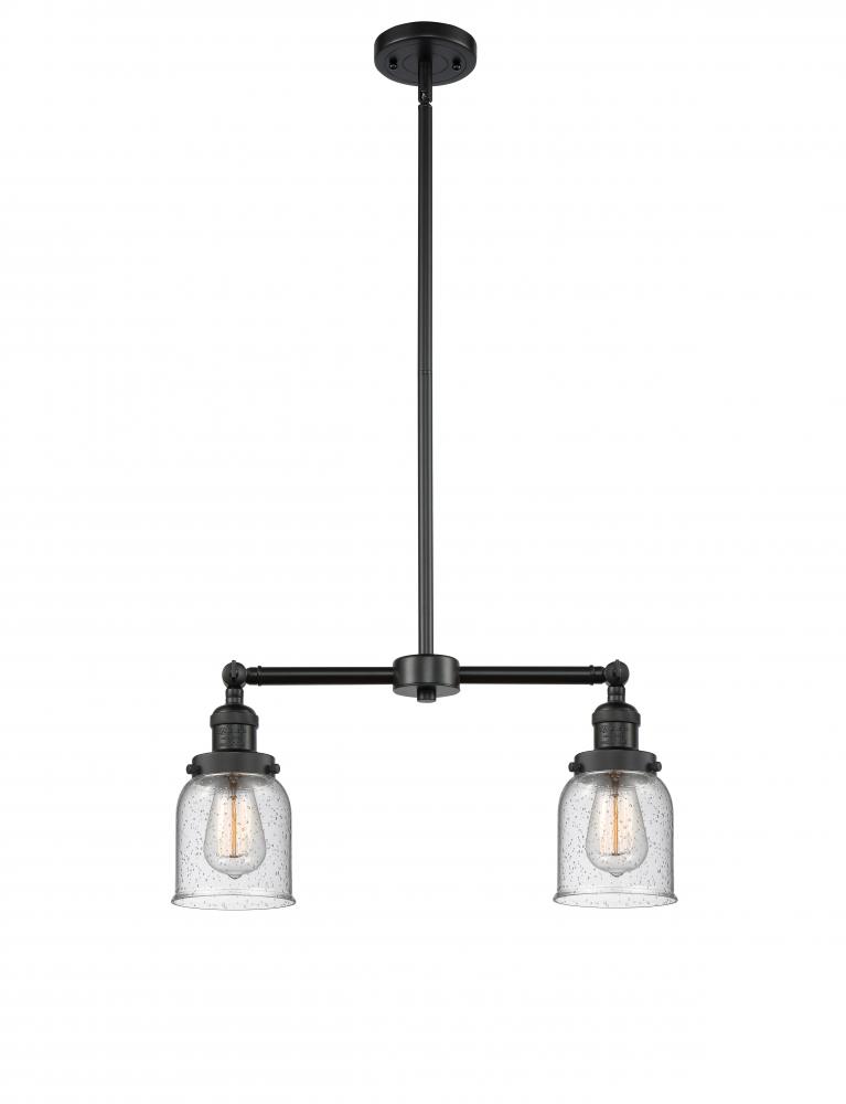 Bell - 2 Light - 21 inch - Matte Black - Stem Hung - Adjustable Island Light