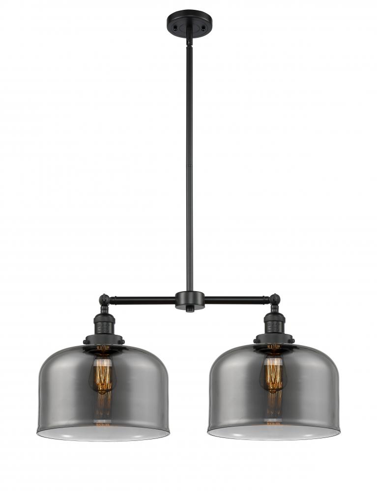 Bell - 2 Light - 21 inch - Matte Black - Stem Hung - Adjustable Island Light