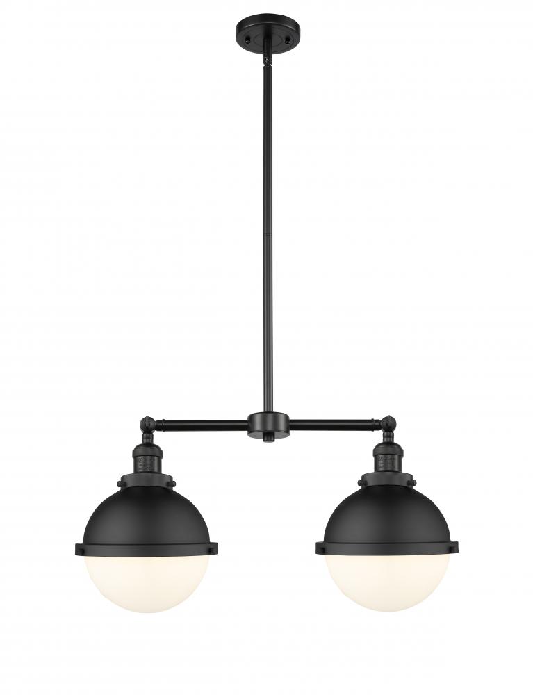 Hampden - 2 Light - 18 inch - Matte Black - Stem Hung - Adjustable Island Light