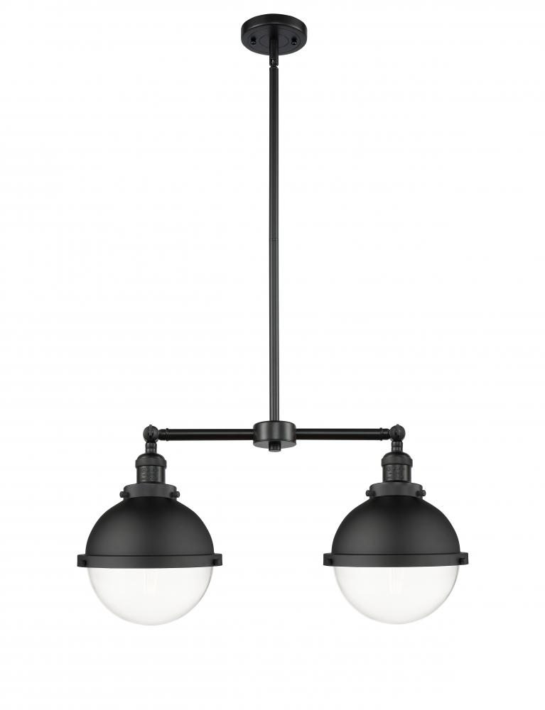 Hampden - 2 Light - 18 inch - Matte Black - Stem Hung - Adjustable Island Light