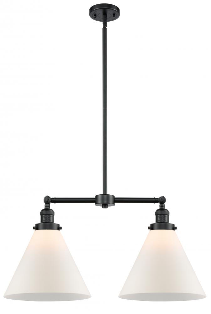 Cone - 2 Light - 21 inch - Oil Rubbed Bronze - Stem Hung - Adjustable Island Light