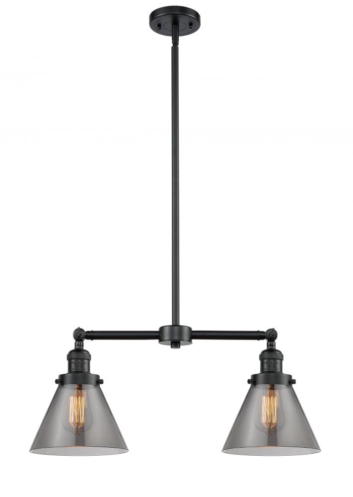 Cone - 2 Light - 21 inch - Oil Rubbed Bronze - Stem Hung - Adjustable Island Light