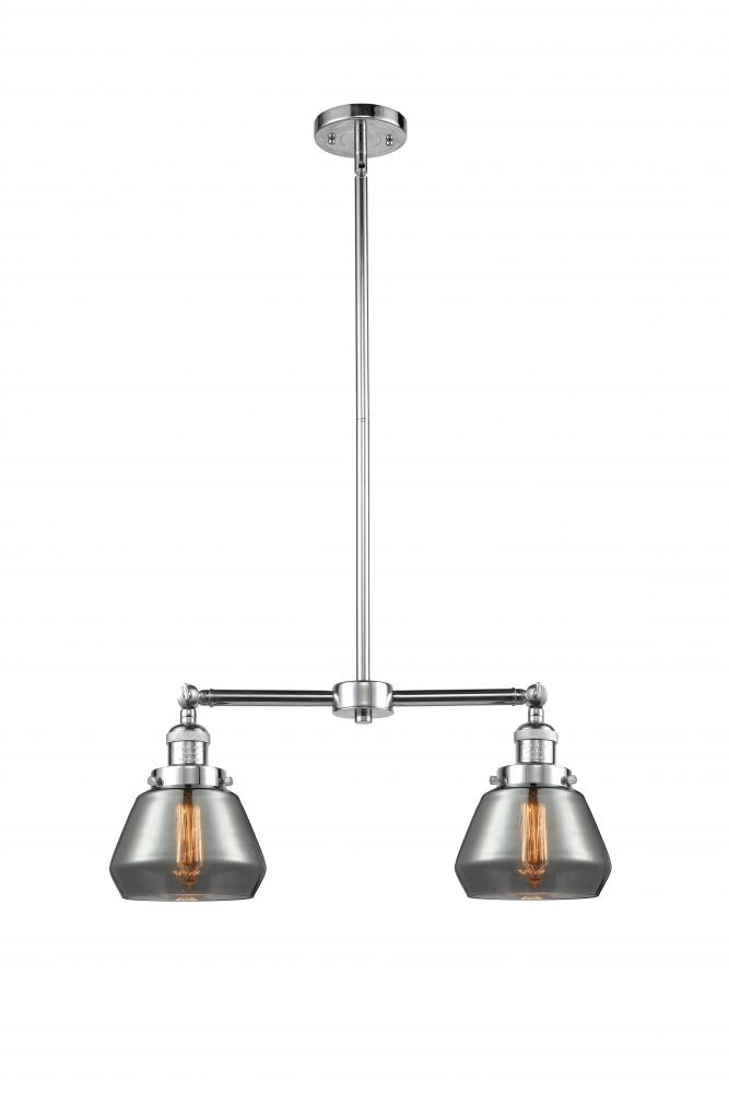 Fulton - 2 Light - 21 inch - Polished Chrome - Stem Hung - Adjustable Island Light