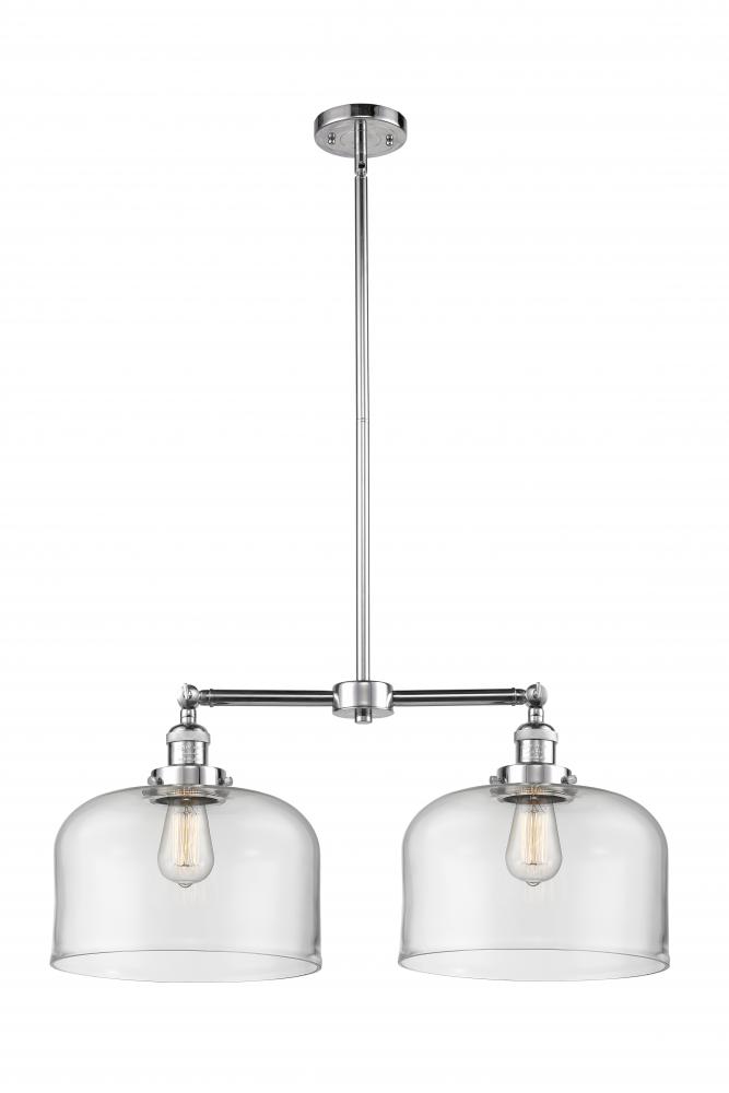 Bell - 2 Light - 21 inch - Polished Chrome - Stem Hung - Adjustable Island Light