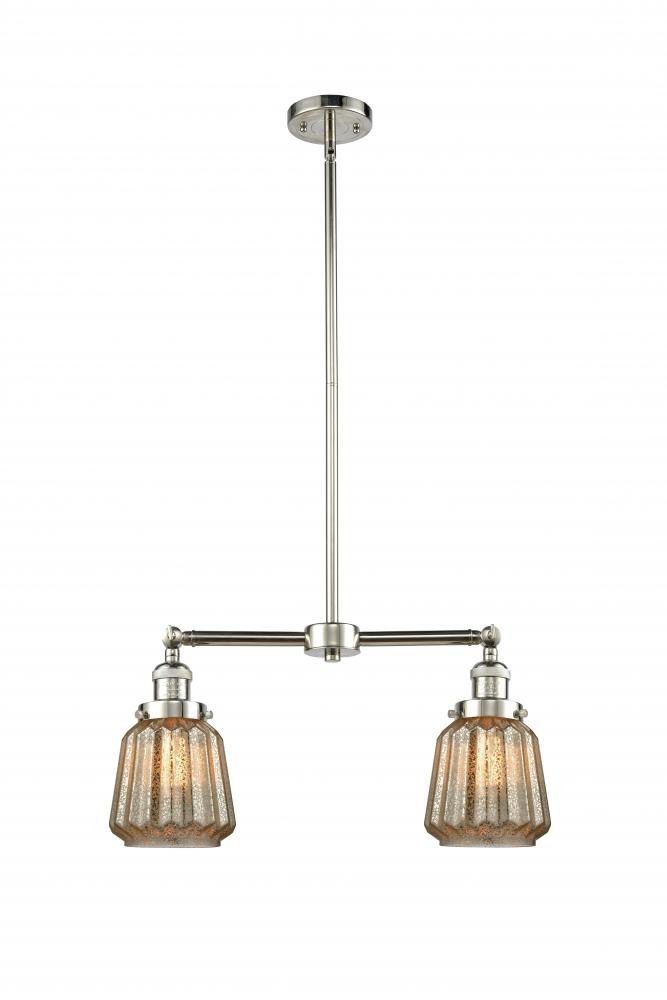Chatham - 2 Light - 21 inch - Polished Nickel - Stem Hung - Adjustable Island Light