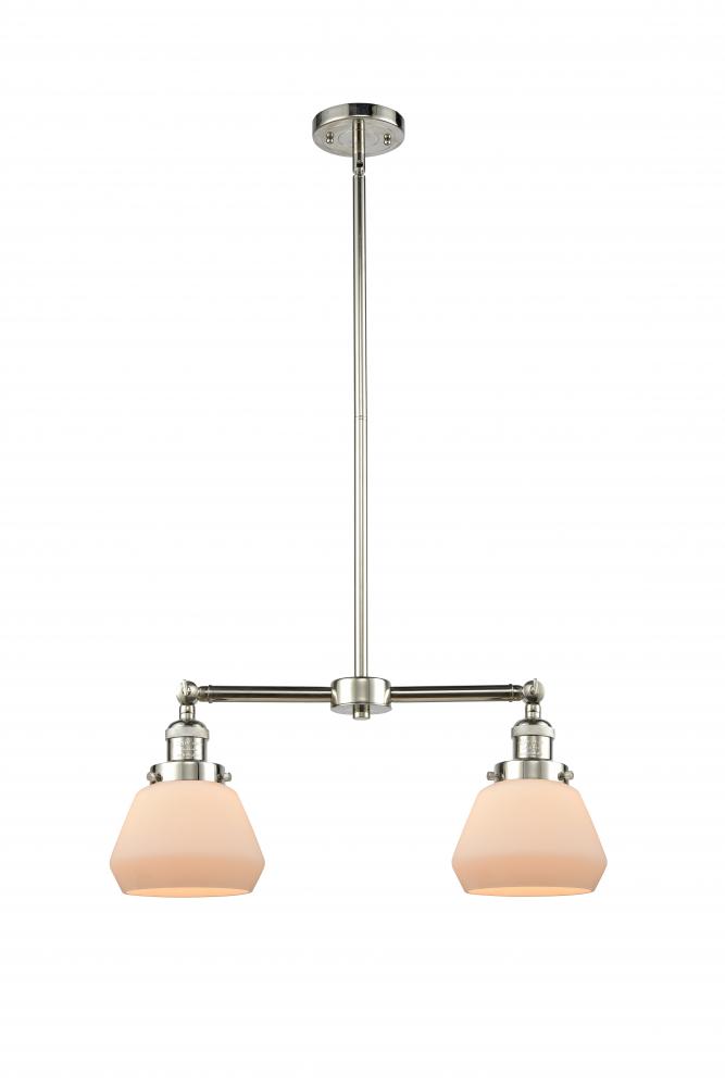 Fulton - 2 Light - 21 inch - Polished Nickel - Stem Hung - Adjustable Island Light