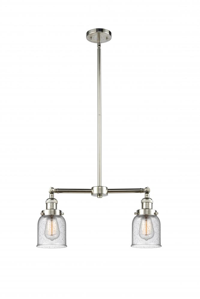 Bell - 2 Light - 21 inch - Polished Nickel - Stem Hung - Adjustable Island Light