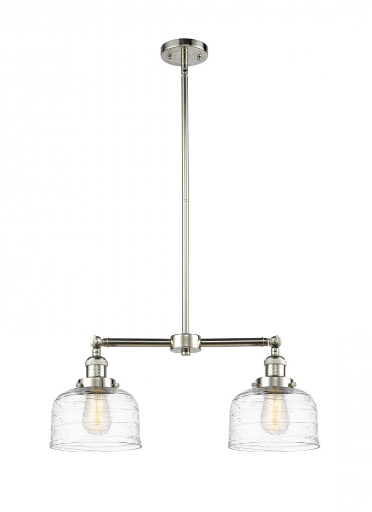 Bell - 2 Light - 21 inch - Polished Nickel - Stem Hung - Adjustable Island Light