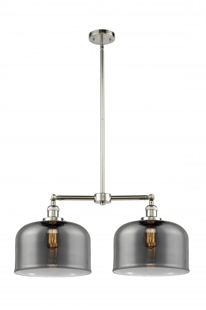Bell - 2 Light - 21 inch - Polished Nickel - Stem Hung - Adjustable Island Light