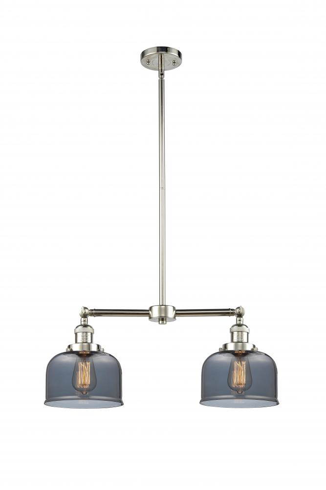 Bell - 2 Light - 21 inch - Polished Nickel - Stem Hung - Adjustable Island Light