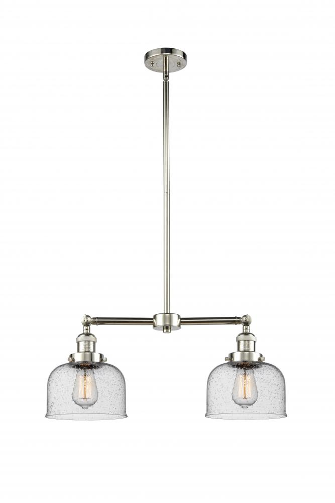 Bell - 2 Light - 21 inch - Polished Nickel - Stem Hung - Adjustable Island Light