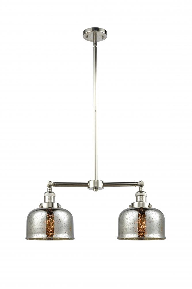 Bell - 2 Light - 24 inch - Polished Nickel - Stem Hung - Adjustable Island Light