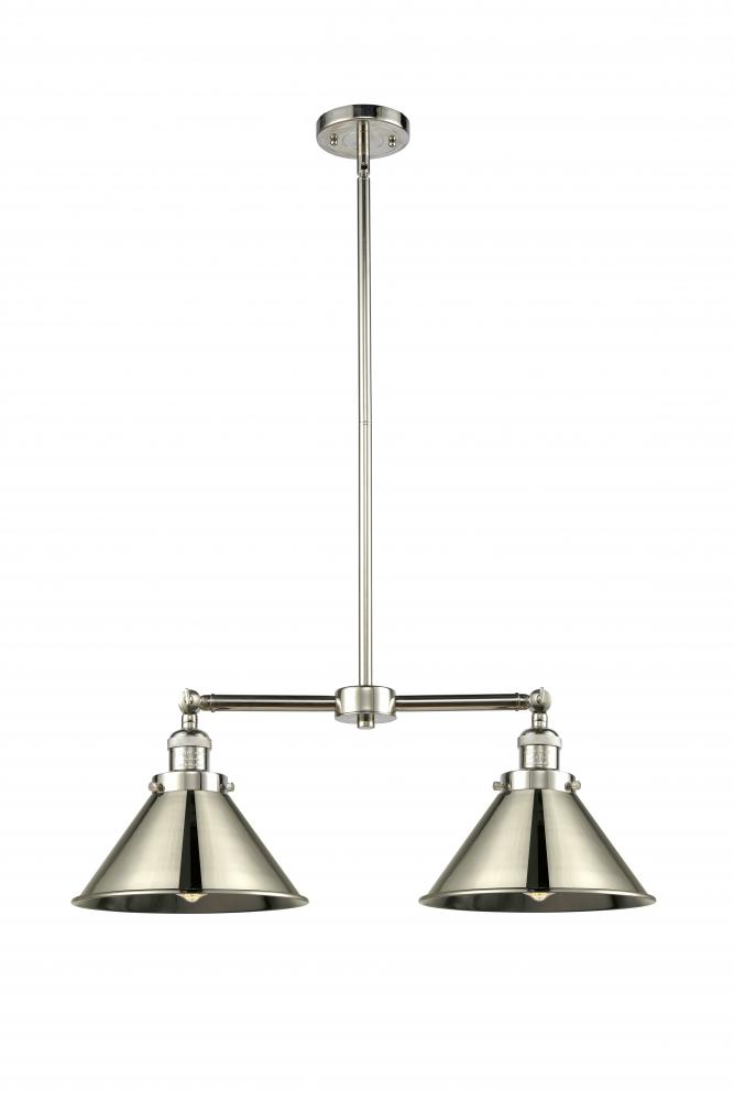 Briarcliff - 2 Light - 21 inch - Polished Nickel - Stem Hung - Adjustable Island Light