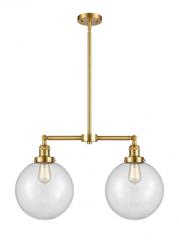 Beacon - 2 Light - 25 inch - Satin Gold - Stem Hung - Island Light