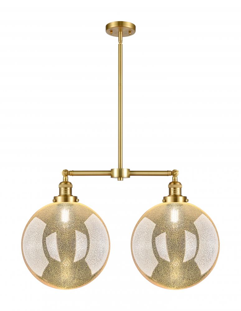 Beacon - 2 Light - 27 inch - Satin Gold - Stem Hung - Adjustable Island Light