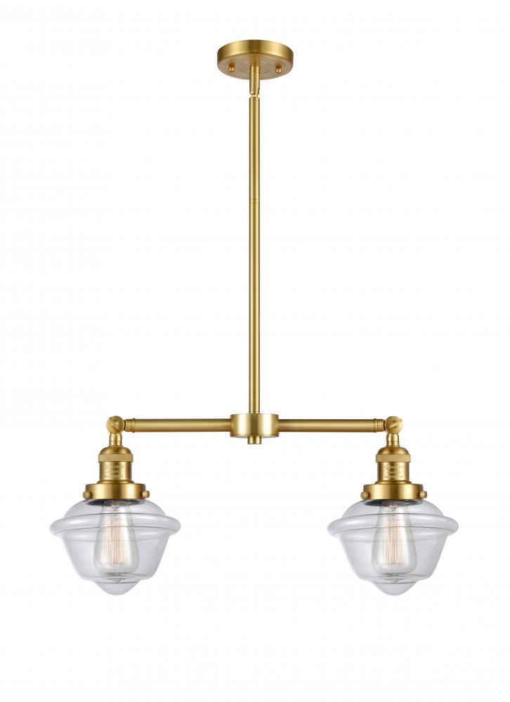 Oxford - 2 Light - 24 inch - Satin Gold - Stem Hung - Island Light