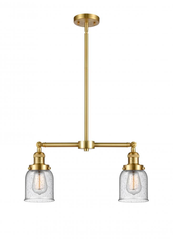 Bell - 2 Light - 21 inch - Satin Gold - Stem Hung - Adjustable Island Light