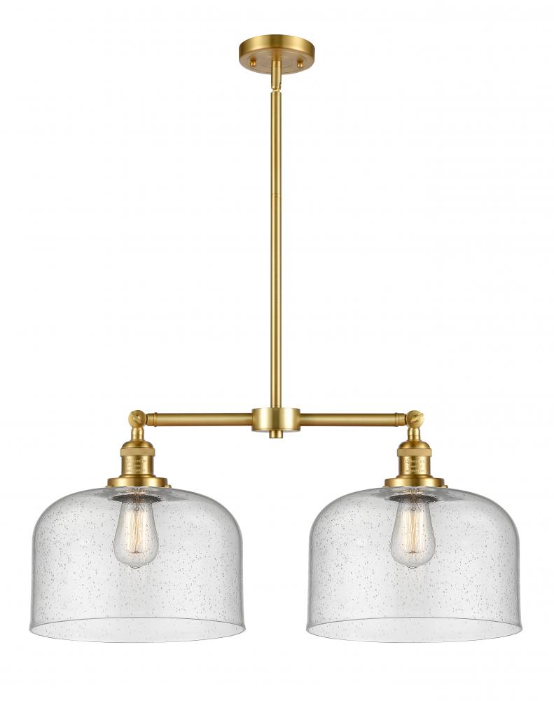 Bell - 2 Light - 21 inch - Satin Gold - Stem Hung - Adjustable Island Light