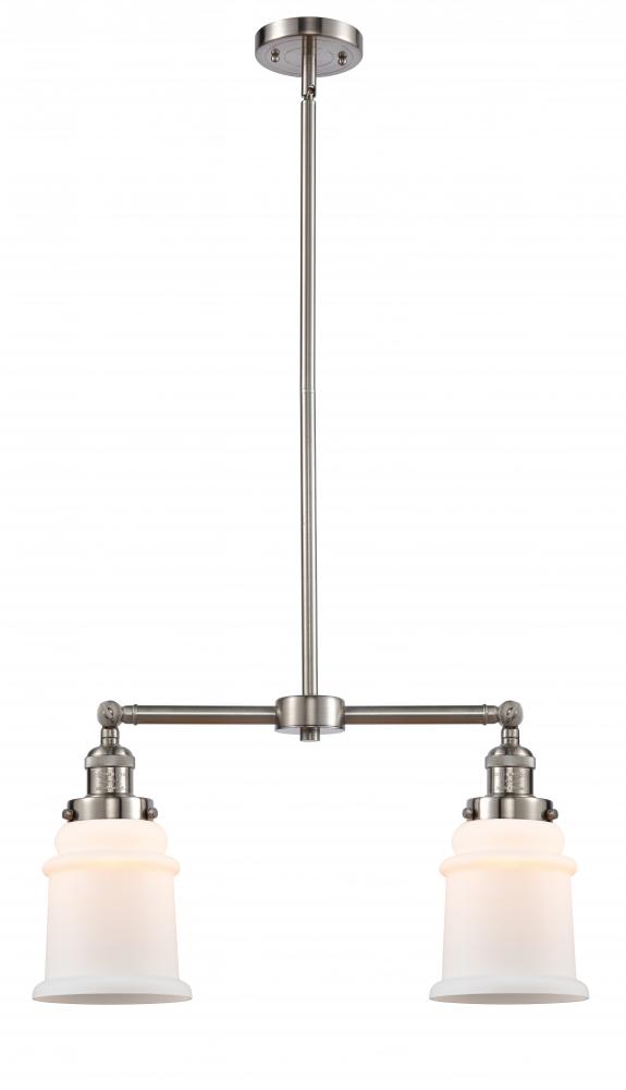 Canton - 2 Light - 21 inch - Brushed Satin Nickel - Stem Hung - Adjustable Island Light