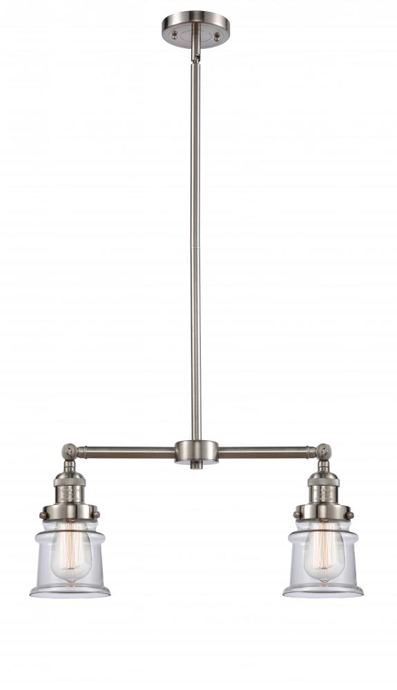 Canton - 2 Light - 21 inch - Brushed Satin Nickel - Stem Hung - Adjustable Island Light