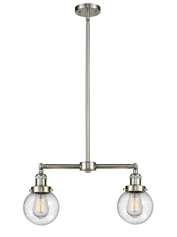 Beacon - 2 Light - 23 inch - Brushed Satin Nickel - Stem Hung - Adjustable Island Light