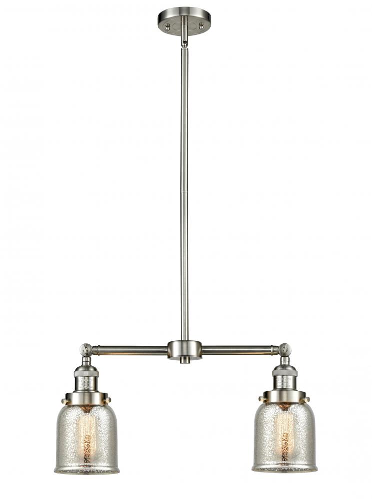 Bell - 2 Light - 21 inch - Brushed Satin Nickel - Stem Hung - Adjustable Island Light