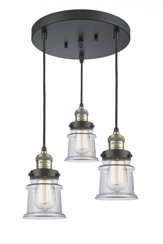 Small Canton 3 Light Multi-Pendant