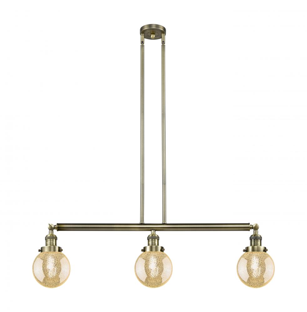 Beacon - 3 Light - 39 inch - Antique Brass - Stem Hung - Adjustable Island Light
