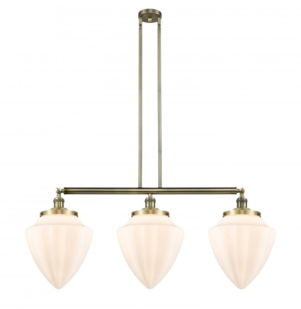 Bullet - 3 Light - 40 inch - Antique Brass - Stem Hung - Adjustable Island Light