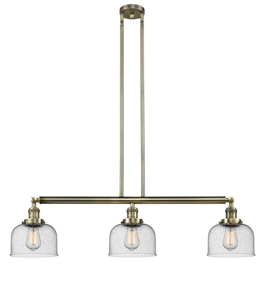 Bell - 3 Light - 41 inch - Antique Brass - Stem Hung - Island Light