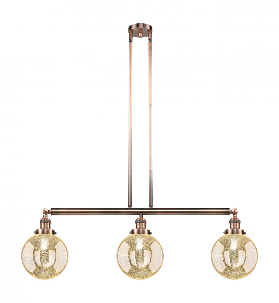 Beacon - 3 Light - 41 inch - Antique Copper - Stem Hung - Adjustable Island Light