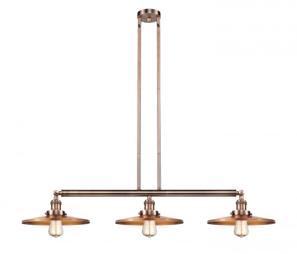 Appalachian - 3 Light - 45 inch - Antique Copper - Stem Hung - Adjustable Island Light