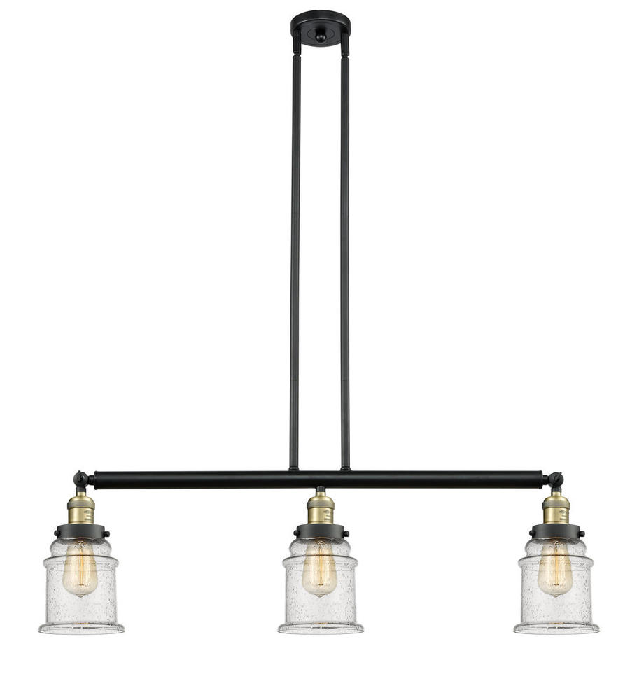 Canton - 3 Light - 39 inch - Black Antique Brass - Stem Hung - Adjustable Island Light