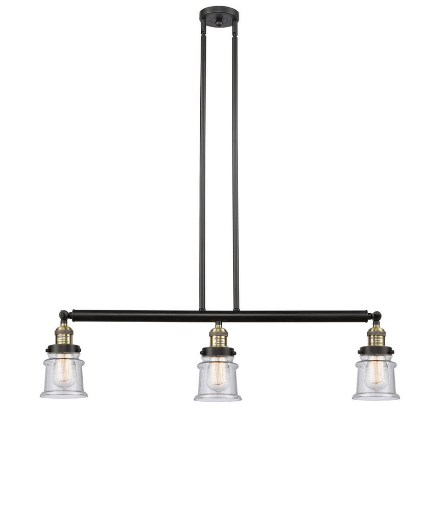 Canton - 3 Light - 39 inch - Black Antique Brass - Stem Hung - Adjustable Island Light