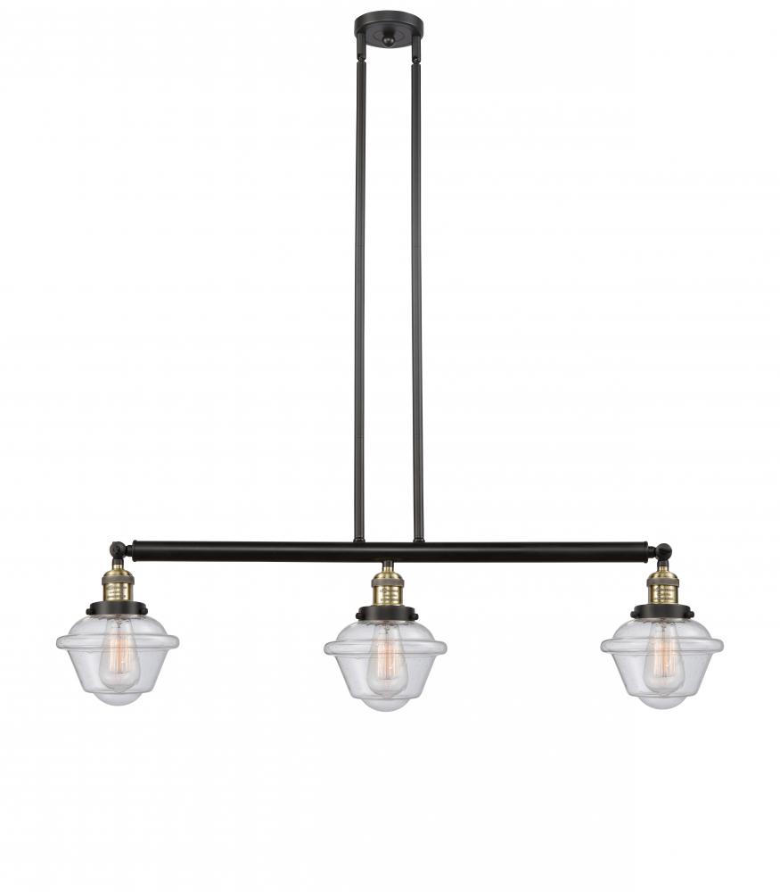 Oxford - 3 Light - 40 inch - Black Antique Brass - Stem Hung - Island Light