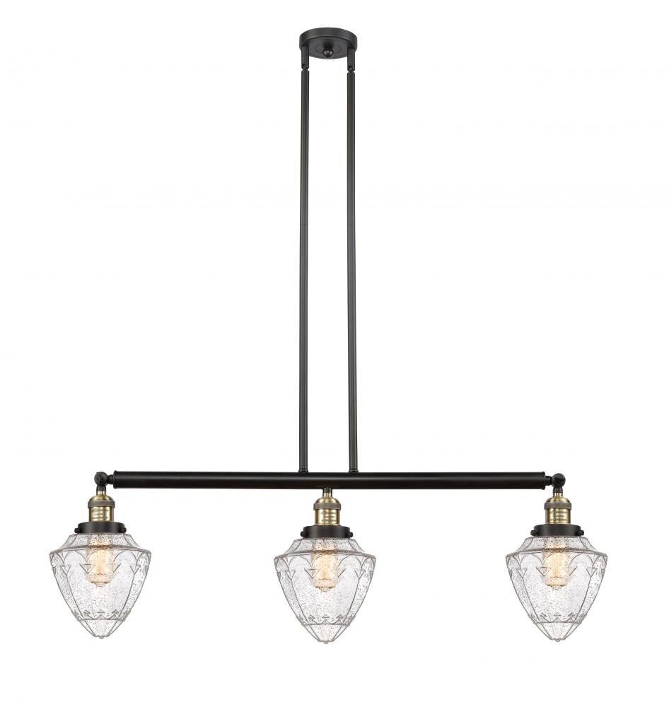 Bullet - 3 Light - 38 inch - Black Antique Brass - Stem Hung - Island Light