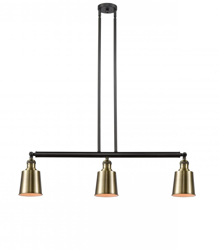 Addison - 3 Light - 38 inch - Black Antique Brass - Stem Hung - Adjustable Island Light