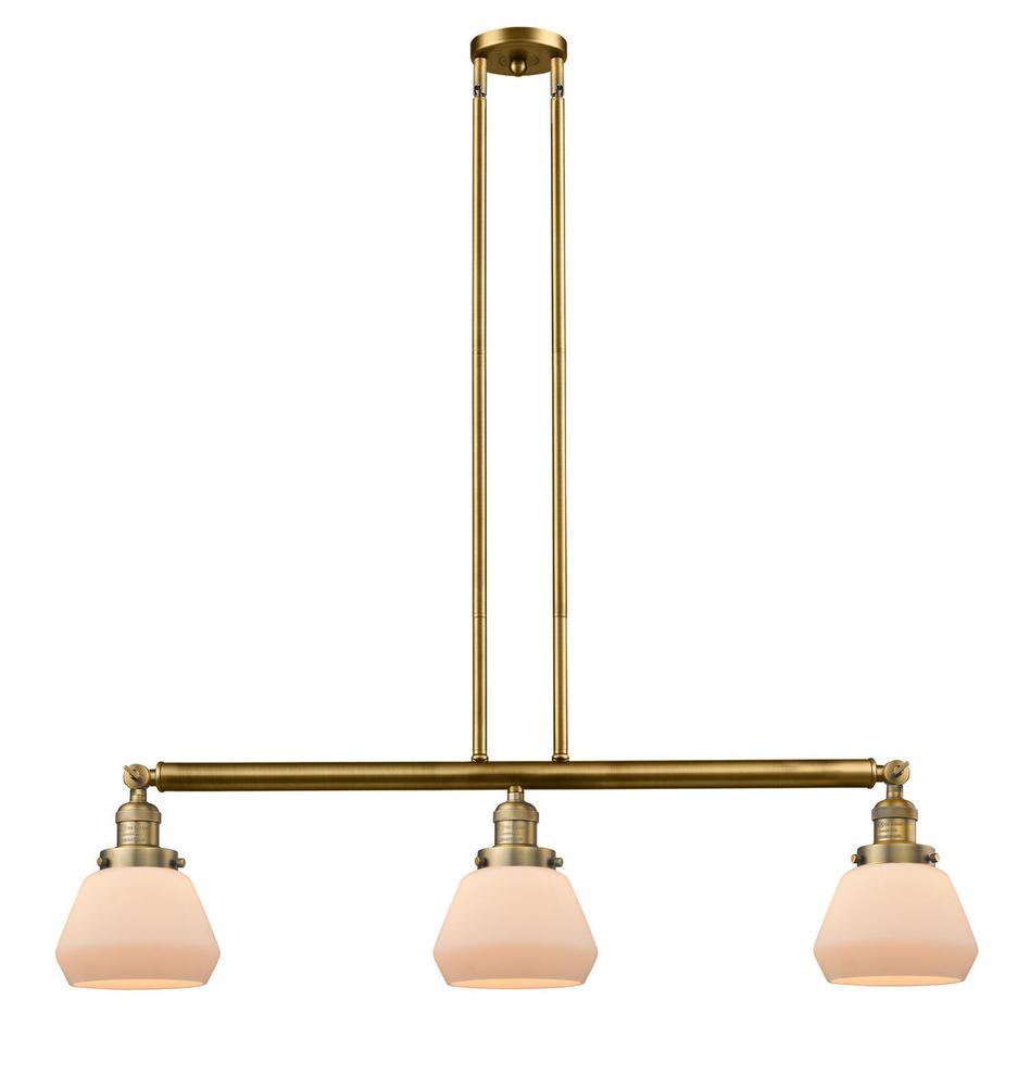 Fulton - 3 Light - 39 inch - Brushed Brass - Stem Hung - Adjustable Island Light