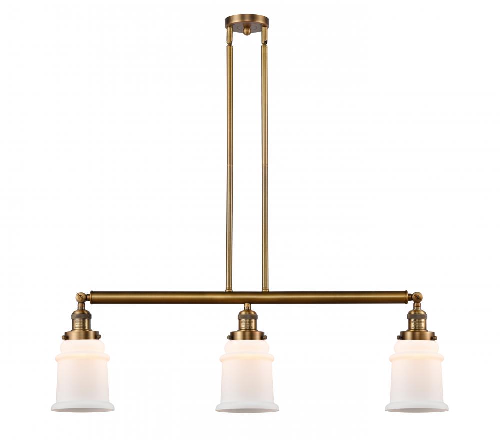 Canton - 3 Light - 39 inch - Brushed Brass - Stem Hung - Adjustable Island Light