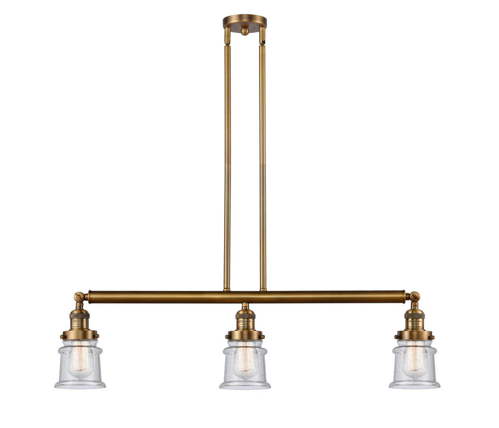 Canton - 3 Light - 39 inch - Brushed Brass - Stem Hung - Adjustable Island Light