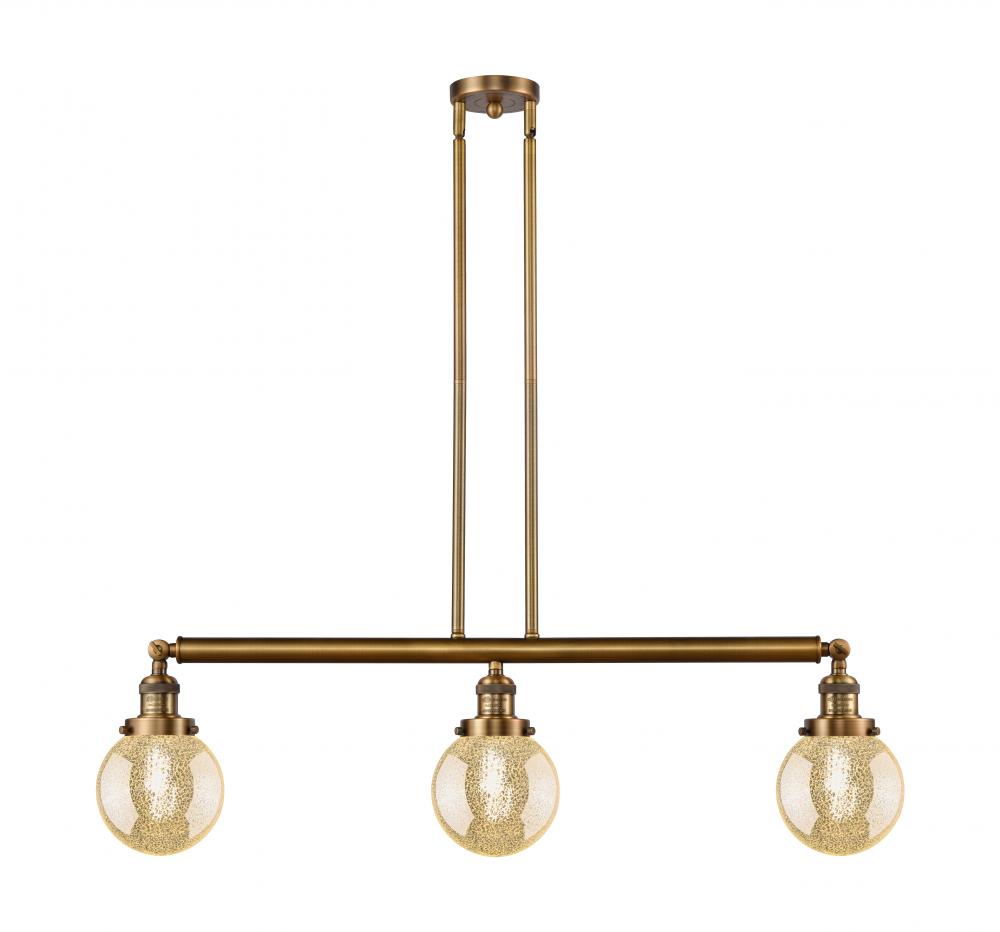 Beacon - 3 Light - 39 inch - Brushed Brass - Stem Hung - Adjustable Island Light