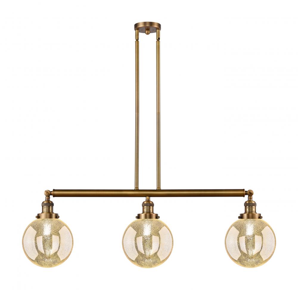 Beacon - 3 Light - 41 inch - Brushed Brass - Stem Hung - Adjustable Island Light