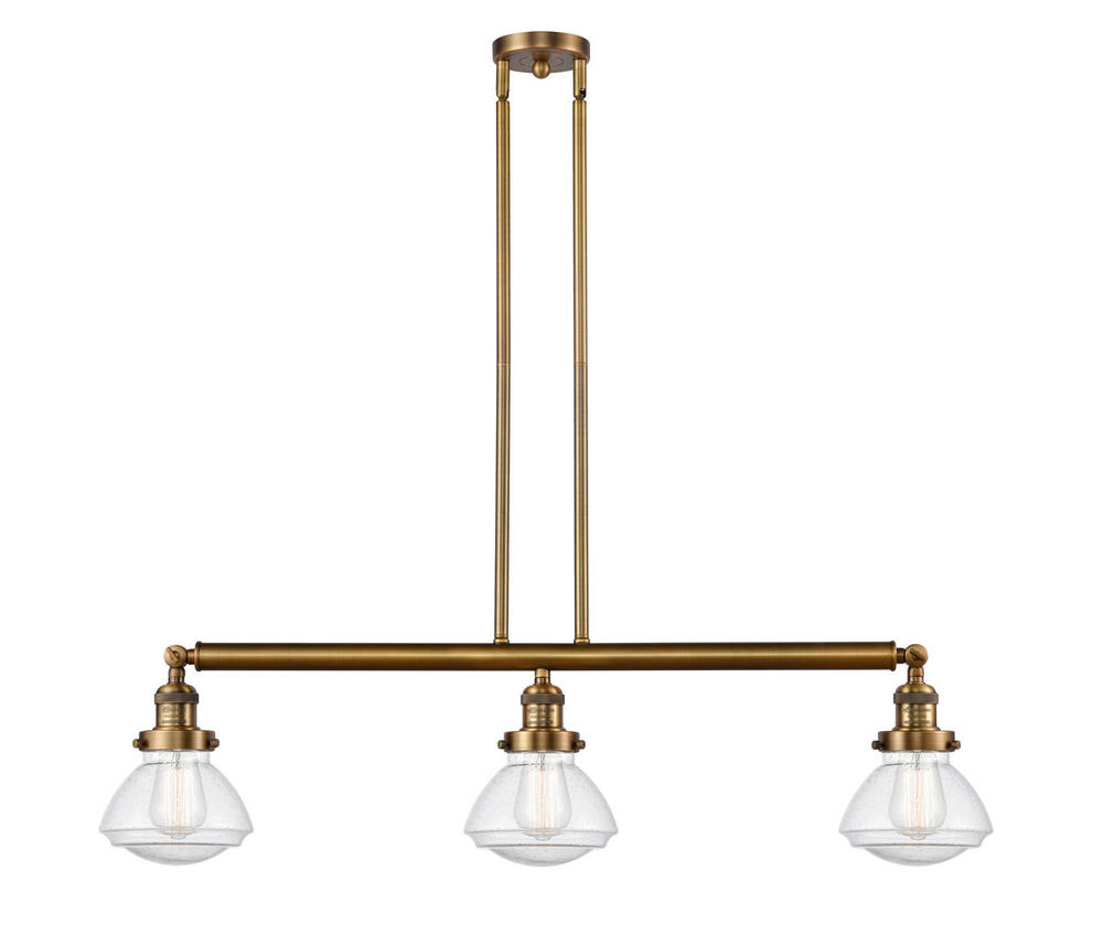 Olean - 3 Light - 39 inch - Brushed Brass - Stem Hung - Island Light