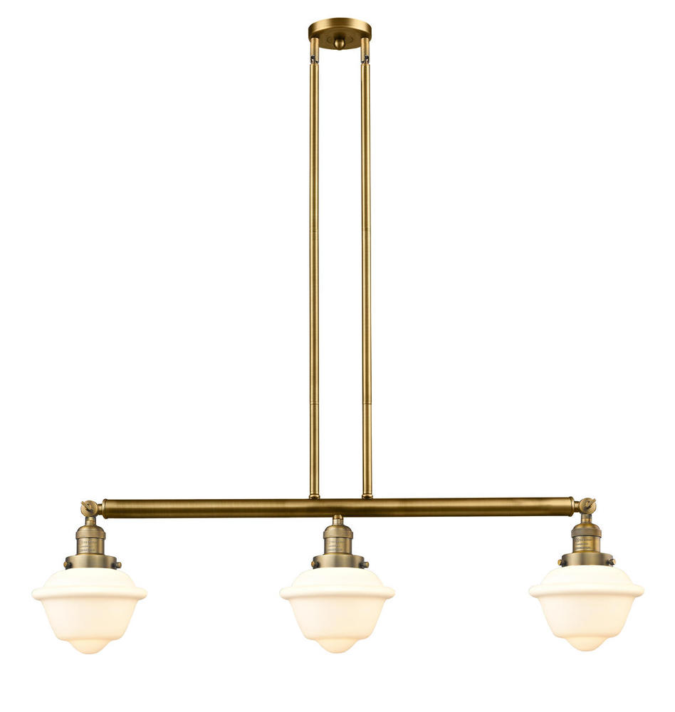 Oxford - 3 Light - 40 inch - Brushed Brass - Stem Hung - Island Light