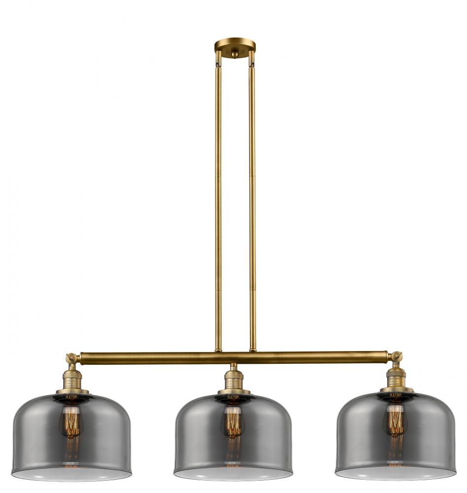 Bell - 3 Light - 42 inch - Brushed Brass - Stem Hung - Adjustable Island Light