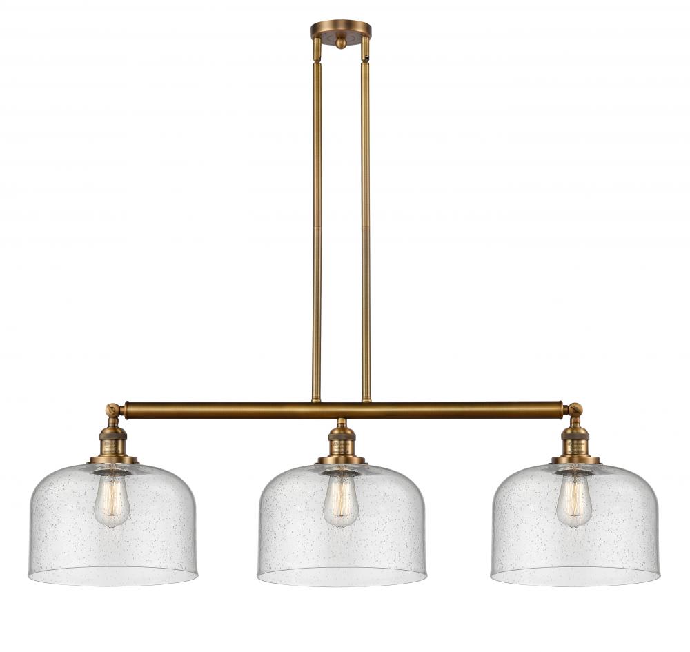 Bell - 3 Light - 42 inch - Brushed Brass - Stem Hung - Adjustable Island Light
