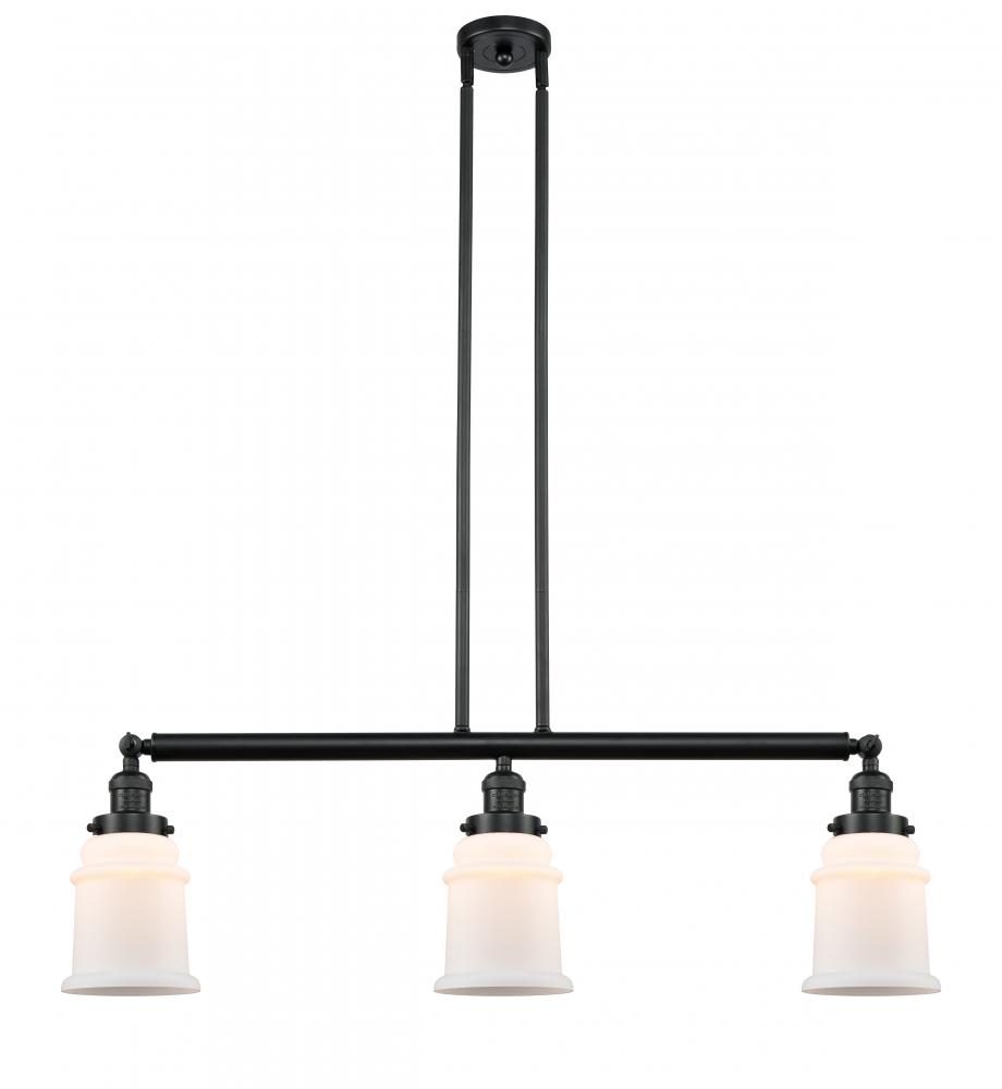 Canton - 3 Light - 39 inch - Matte Black - Stem Hung - Adjustable Island Light