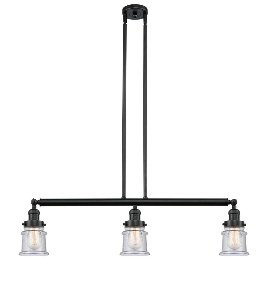 Canton - 3 Light - 39 inch - Matte Black - Stem Hung - Adjustable Island Light